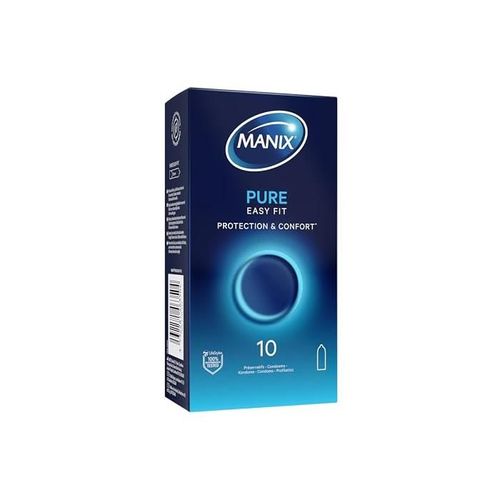 Manix Boite De 10 Préservatifs Classiques En Latex/Préservatifs Pour Homme Lubrifiés Et Fins