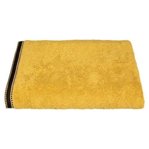 Drap De Bain "Joia" - Coton 550 Gr/M² - Jaune Moutarde 100x150 Cm - Ocre - Atmosphera Createur D'interieur