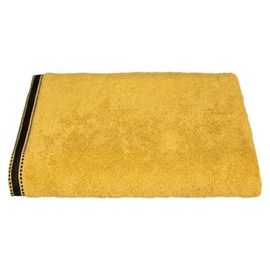 Drap De Bain "Joia" - Coton 550 Gr/M² - Jaune Moutarde 100x150 Cm - Ocre - Atmosphera Createur D'interieur