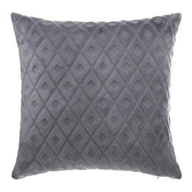 Coussin - Atmosphera - 40x40 Cm - Gris Foncé - Déhoussable - Polyester