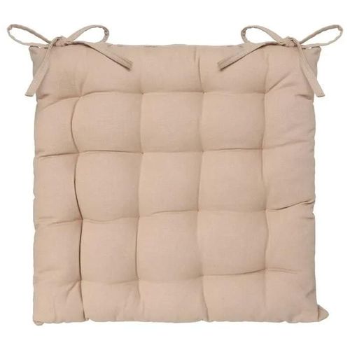 Galette De Chaise En Coton Lin 38x38 Cm - Beige - Atmosphera Createur D'interieur