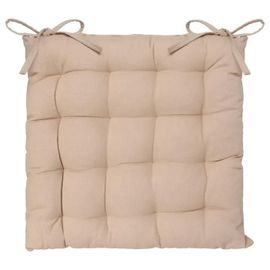 Galette De Chaise En Coton Lin 38x38 Cm - Beige - Atmosphera Createur D'interieur