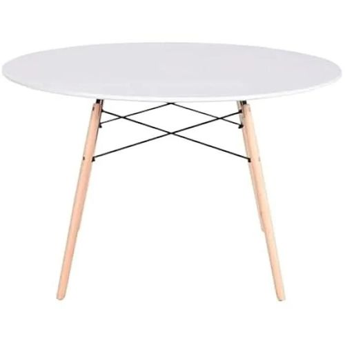 Table De Salle À Manger - Home Esprit - Modèle Carré - Blanc Noir Naturel - 120x120 Cm - 74 Cm De Hauteur