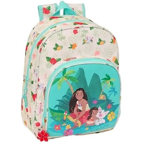 Sac à dos - SAFTA - VAIANA - Confortable - Beige/Bleu - 28 x 10 x 34 cm