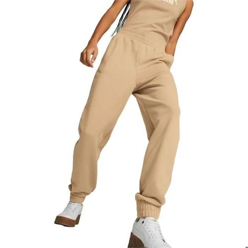 Pantalon - Puma - Ess Embroidery High-Waist - Beige - Femme - Taille Haute
