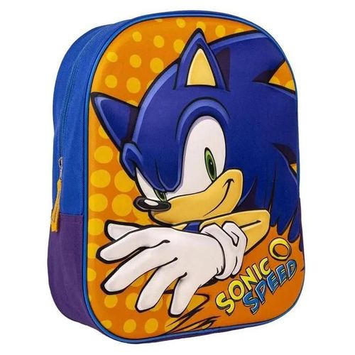 Sac à Dos Enfant - CERDA GROUP - Sonic - 3D - Bretelles Rembourrées - Bleu