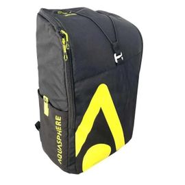Sac à dos de natation - AQUASPHERE - Noir/Jaune - 30L - Compartiments multiples - Confort optimal