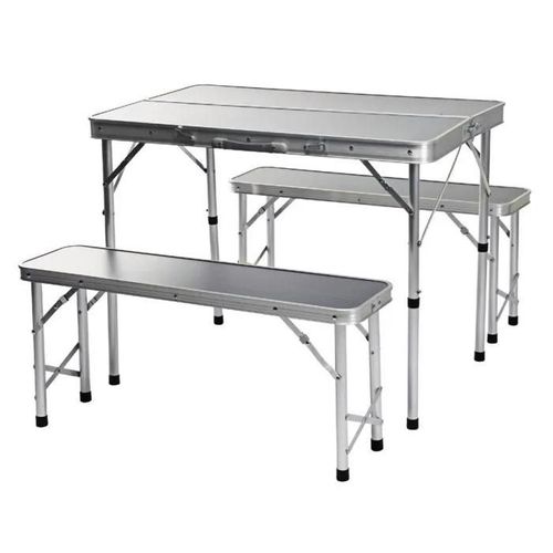 Redcliffs Mobilier De Camping Table Pliante + 2 Bancs Ko-Cm4100110