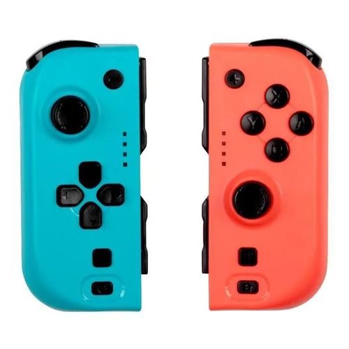 Manettes Joypads - Nintendo Switch Et Switch Oled - Konix - Autonomie 8 H - Fonction Vibration - Bleu Et Rouge