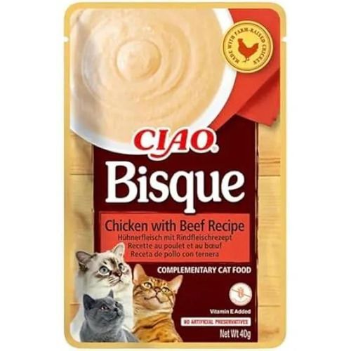 Friandise Pour Chat Humide - Inaba - Ciao - Poulet & B?uf - 1 X 40g - Délicieuse Et Saine