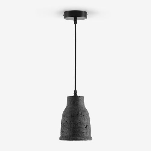 Plafonnier Sainza En Terre Cuite Noir De Carbone Ø14 Cm