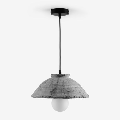 Plafonnier Sainza En Terre Cuite Gris Clair Ø32 Cm