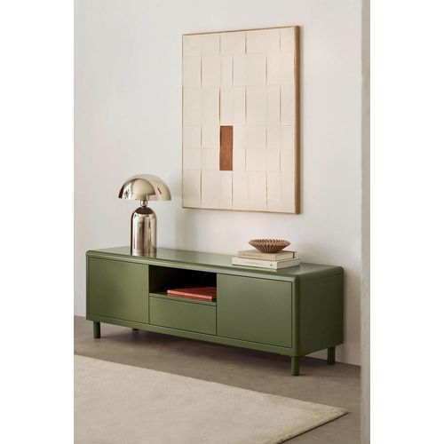 Meuble Tv En Acier Michigan Vert Olive Intense ↔︎ 150 Cm