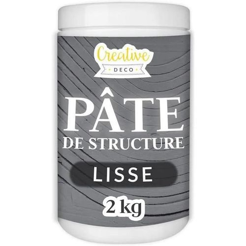 Pâte De Structure Creative Deco | Lisse 2kg Gris Foncé | Pâte À Relief Pour Peinture Acrylique | Pâte Texturée | Effet 3d