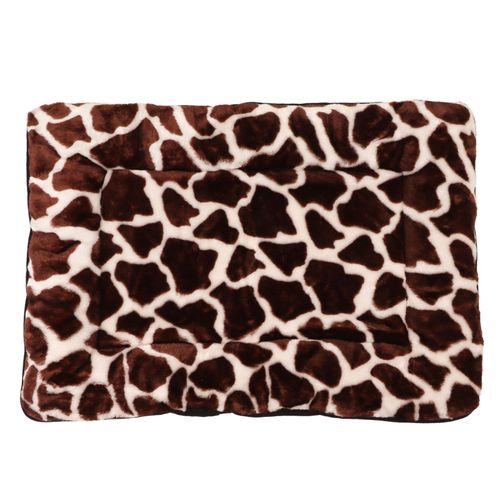 Hjlian Panier Pour Chien En Peluche Douce, Lavable En Machine, Fond Antiderapant, Tapis Pour Cage Pour Chiens De Taille Moyenne Et Grande, Imprime Leopard