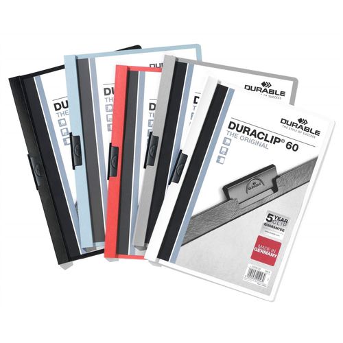 Durable Lot De 25 Chemises À Clip Duraclip Original 60, A4, Assortie