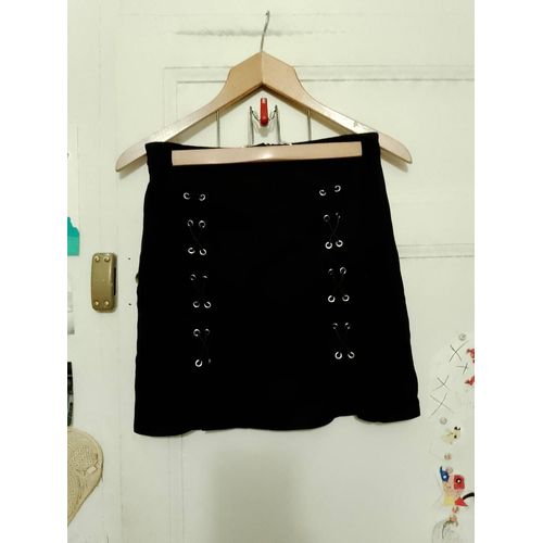 Jupe Noire Double Laçage 34 Xs.