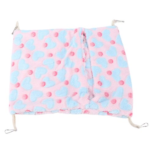 Hjlian Hamac Pour Petit Animal De Compagnie, Cage Suspendue Chaude Avec Crochets Pour Hamsters Et Lapins, 20 X 22 Cm, Rose