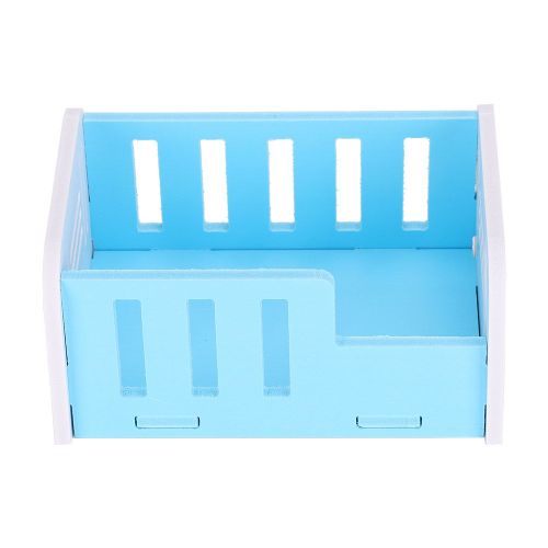 Hjlian Lit En Bois Pour Hamster, Plateforme Pour Rat, Accessoires Pour Cage En Bois Pour Hamster, Chinchilla, Petit Animal De Compagnie, Bleu