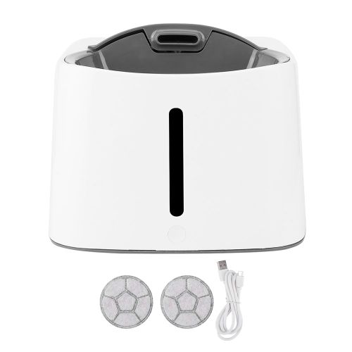 Hjlian Fontaine A Eau En Plastique 1,5 L Avec Interface Usb Et Alimentation A Trois Cotes, Capteur Infrarouge, Recharge, Fontaine A Eau Avec Capteur