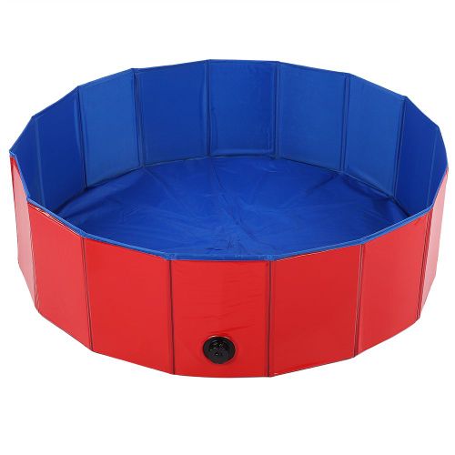 Hjlian Piscine Pliable Pour Chiens Et Chats, Baignoire Pour Animaux De Compagnie, Rouge, Taille L