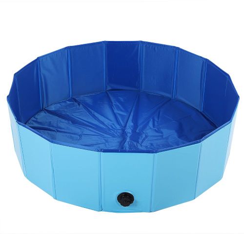 Hjlian Piscine Pliable Pour Chiens Et Chats, Baignoire Pour Animaux De Compagnie, Bleu M
