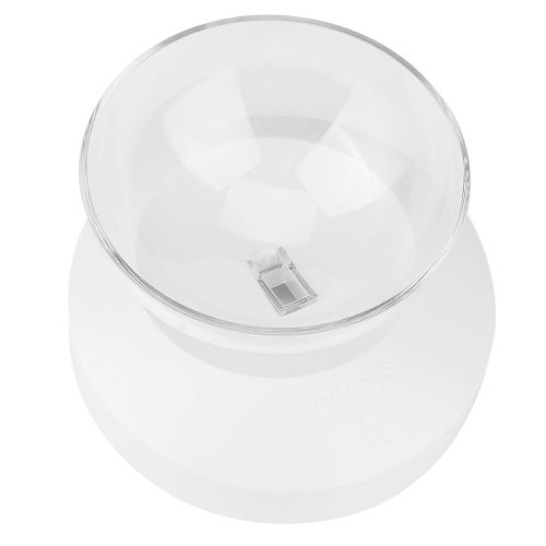 Hjlian Gamelle Blanche Reglable A 20¡Ã Pour Chat, Confortable, Connexion Biseautee, Transparente, Fournitures Pour Animaux De Compagnie. Blanc