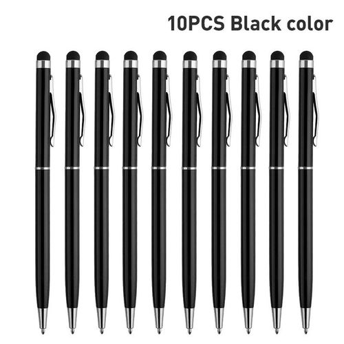 Stylet pour Smartphones tablette 2 en 1 écran capacitif universel tactile dessin écriture crayon pour Android Samsung - 10pcs black