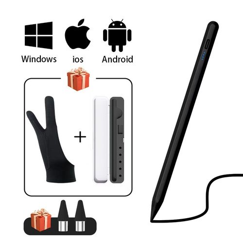 Stylet universel pour tablette et téléphone portable,stylet tactile,IOS,Android,Windows,Apple,ISub,Xiaomi- black pen grey box