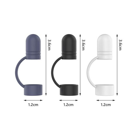 3/6pcs remplacement Capuchon De Stylo En Silicone Souple Manchon De Protection Accessoires pour Crayon Pomme 1 - White Black Blue
