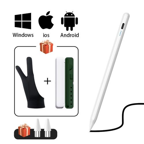 Stylet universel pour tablette et téléphone portable,stylet tactile,IOS,Android,Windows,Apple,ISub,Xiaomi- white pen green box