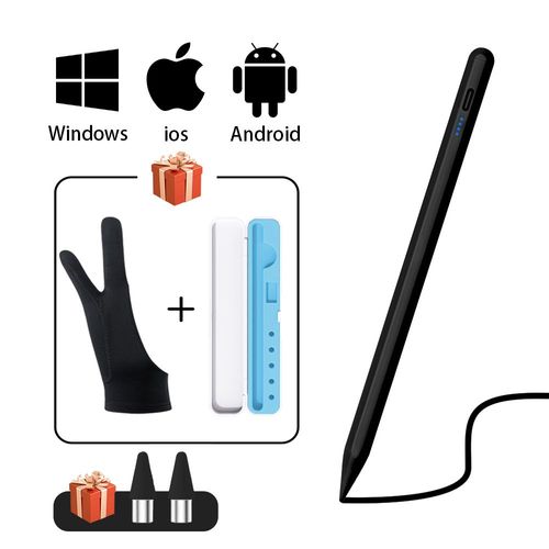 Stylet universel pour tablette et téléphone portable,stylet tactile,IOS,Android,Windows,Apple,ISub,Xiaomi- black pen blue box