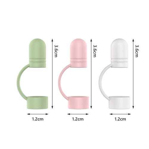 3/6pcs remplacement Capuchon De Stylo En Silicone Souple Manchon De Protection Accessoires pour Crayon Pomme 1 - White Green Pink