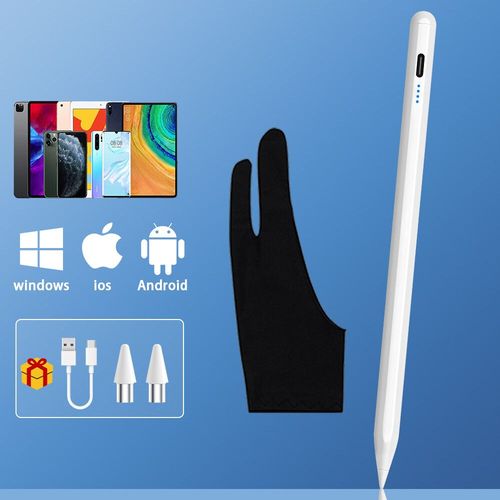 Stylet universel pour tablette et téléphone portable,stylo tactile pour iPad,Apple Pays l 2 1,Huawei Lenovo Samsung - white 2-D64