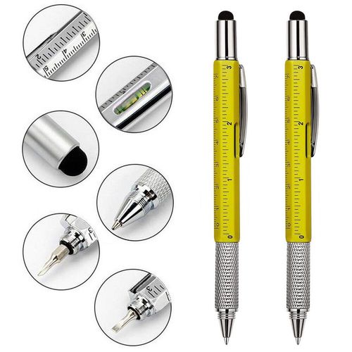 Stylet 7 en 1 pour tablette,téléphone,écran tactile,Android,iOS,iPad,Xiaomi,Samsung,Apple,2 pièces- 2pcs Yellow