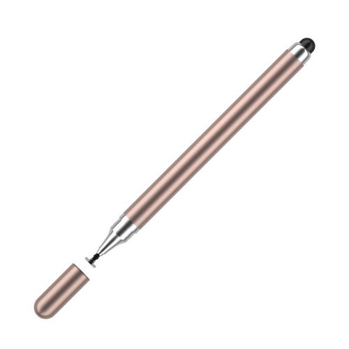 Stylet 2 en 1 pour écran tactile de dessin,stylo pour iPhone,iPad,tablette,puzzles,crayon tactile,Samsung,téléphone - Rose gold-E