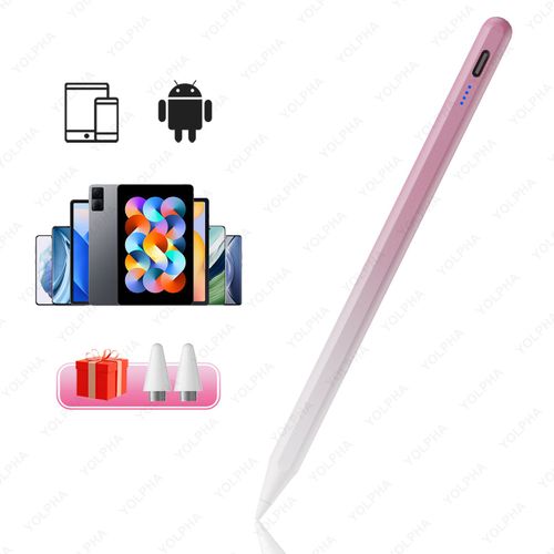 Stylet universel pour tablettes Android,téléphone portable,stylo tactile,iPhone,puzzles,stylo itif,Xiaomi,Huawei- Pink to White