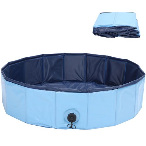 Hjlian Baignoire Pliable En Pvc Anti-Fuite Pour Animaux De Compagnie, Douche, Piscine, Baignoire, Fournitures Pour Chats Et Chiens, Taille M, Bleu