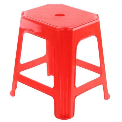 Tabouret Repose-Pieds Siège 41x43x34 Cm Compact Jusqu'à 110 Kg Rouge