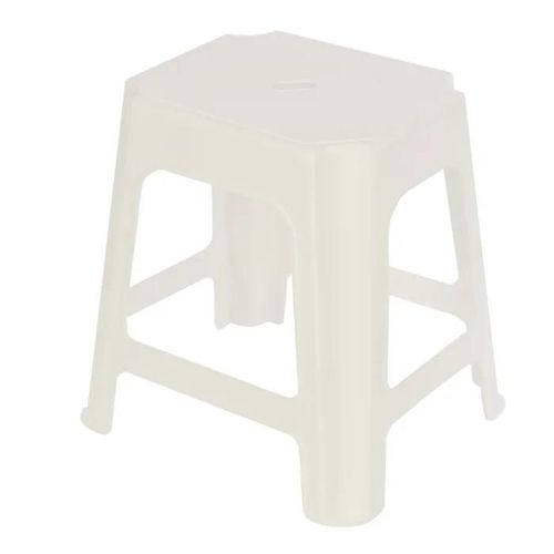 Tabouret Repose-Pieds Siège 41x43x34 Cm Compact Jusqu'à 110 Kg Blanc