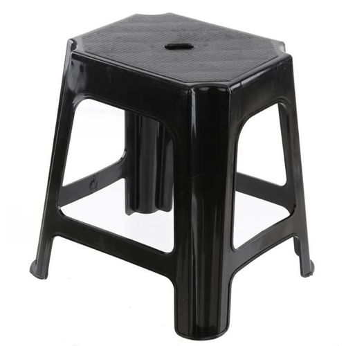 Tabouret Repose-Pieds Siège 41x43x34 Cm Compact Jusqu'à 110 Kg Noir