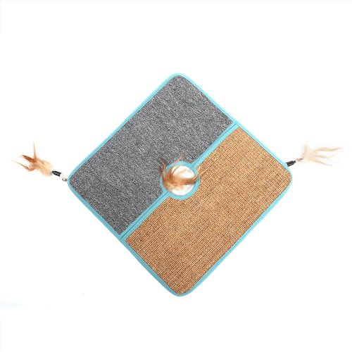 Hjlian Tapis Reversible En Sisal Pour Chat, Griffoir, Tapis Pour Animaux De Compagnie, Jouet De Jeu