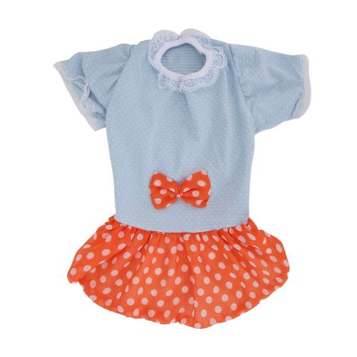Hjlian Robe D'ete Mignonne Pour Chien, Vetement Pour Chiot, Jupe En Dentelle Avec Noud Papillon Et Pois (Rouge L)