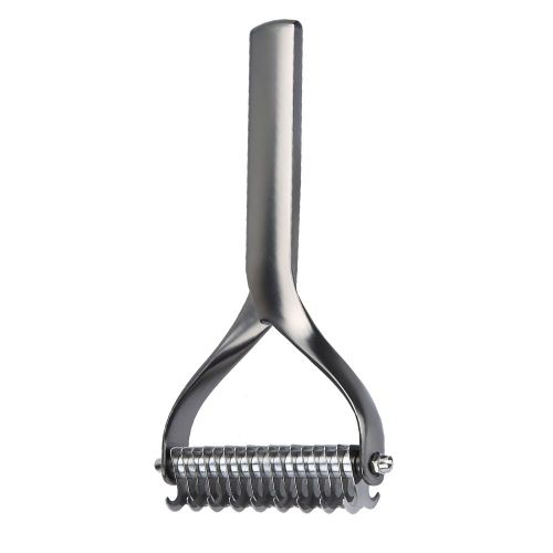 Hjlian Peigne De Massage Double Face En Alliage De Zinc Pour Animaux De Compagnie, Brosse De Nettoyage Et D'epilation, Outil De Coupe Pour Chiens, Noir, Taille L