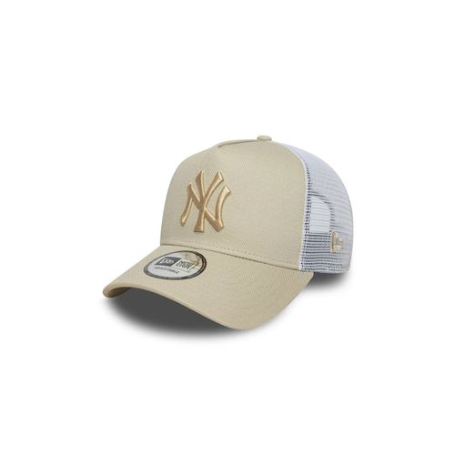 New Era - Casquette 9forty E-Frame Trucker New York Yankees Mlb League Essential Beige Clair - Beige