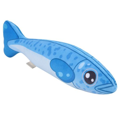 Hjlian Ensemble De Jouets Interactifs A L'herbe A Chat En Forme De Poisson, Simulation De Poisson, Pour Chaton (Poisson Bleu)
