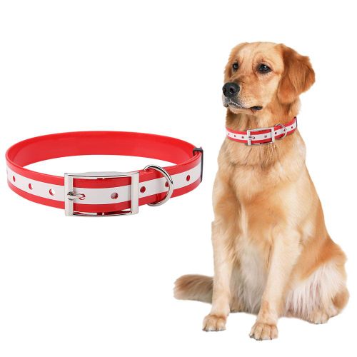 Hjlian Collier Lumineux Pour Chien Qui Brille Dans Le Noir. Protegez Vos Animaux De Compagnie Pendant La Nuit. Colliers De Securite (L Rouge).