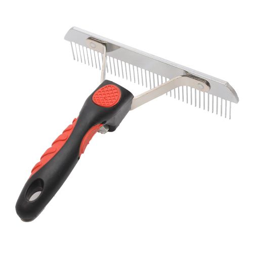 Hjlian Peigne Pour Poils D'animaux, Peigne Pour Chiens, Manche Antiderapant, Fournitures De Toilettage Pour Grands Chiens