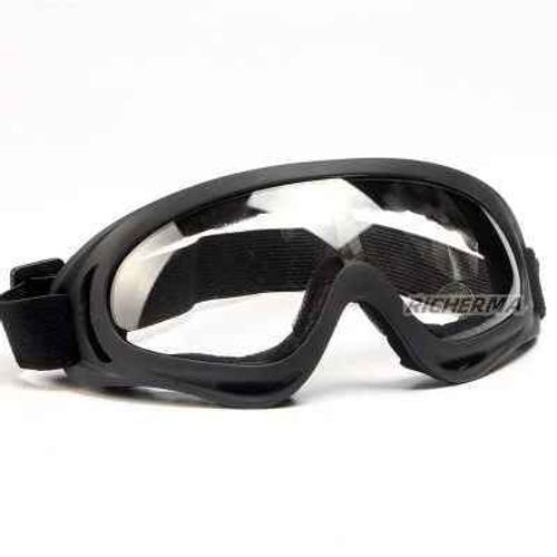 Lunettes De Moto De Vision Nocturne Jaune,Lunettes De Protection Des Yeux,Lunettes De Ski Rétro,Lunettes De - Transparent Lenses