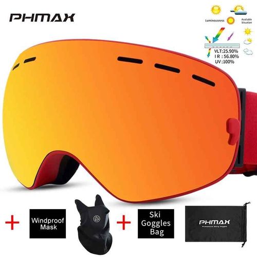 Phmax Lunettes De Ski Hommes Lunettes De Snowboard Femmes Hiver Lunettes De Soleil De Neige En Plein Air Uv400 Double - Xj-0104-A78